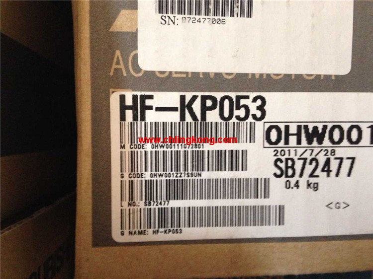 三菱低惯量小功率伺服马达HF-KP053